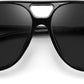 商品图片 3 | B0H1WCGC42 | FEISEDY Retro Square Aviator Sunglasses Women Men Double Bridge B0443