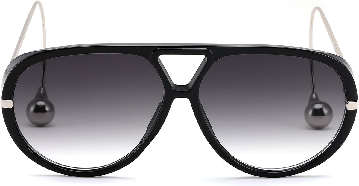 ÉÌƷͼƬ 7 | B0F8N8W8JM | FEISEDY Oversized Aviator Sunglasses With Earring Design for Women Large Big Frame Luxury Designer Shades for Ladies B0296