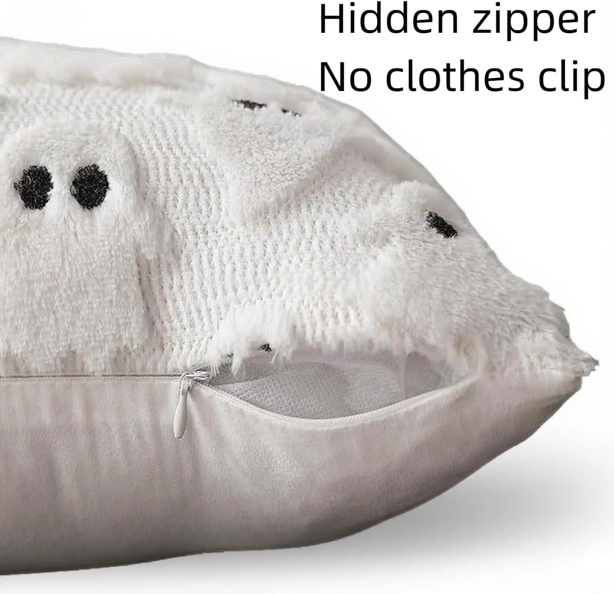商品图片 13 | B0FPKDVRD8 | Halloween Ghost Pillow Cover 18x18 Inch Throw Pillow Covers, Cute Spooky Decor for Couch Bed Sofa Indoor Ghost Decorations