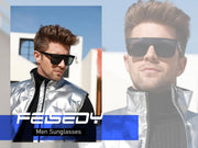 ÉÌƷͼƬ 50 | B0B2836HD6 | FEISEDY Sunglasses for Women Men, Fashion Mirrored Single Lens Shades