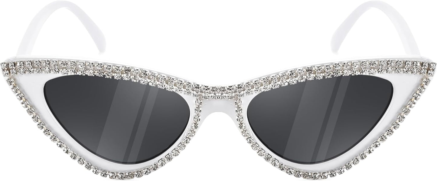 商品图片 11 | B0BZ7YMM4F | FEISEDY Oversized Women Cat Eye Rhinestone Sunglasses Costume Party B2360