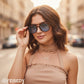 商品图片 45 | B0H2V9BFS5 | FEISEDY Retro Polarized Aviator Square Sunglasses for Women Men UV400 B0357