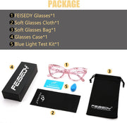 ÉÌƷͼƬ 19 | B0BB2D64DV | FEISEDY Women Oversized Blue Light Blocking Computer Glasses Fake Nerd Cat Eye Glasses Frame Anti Eyestrain B2323