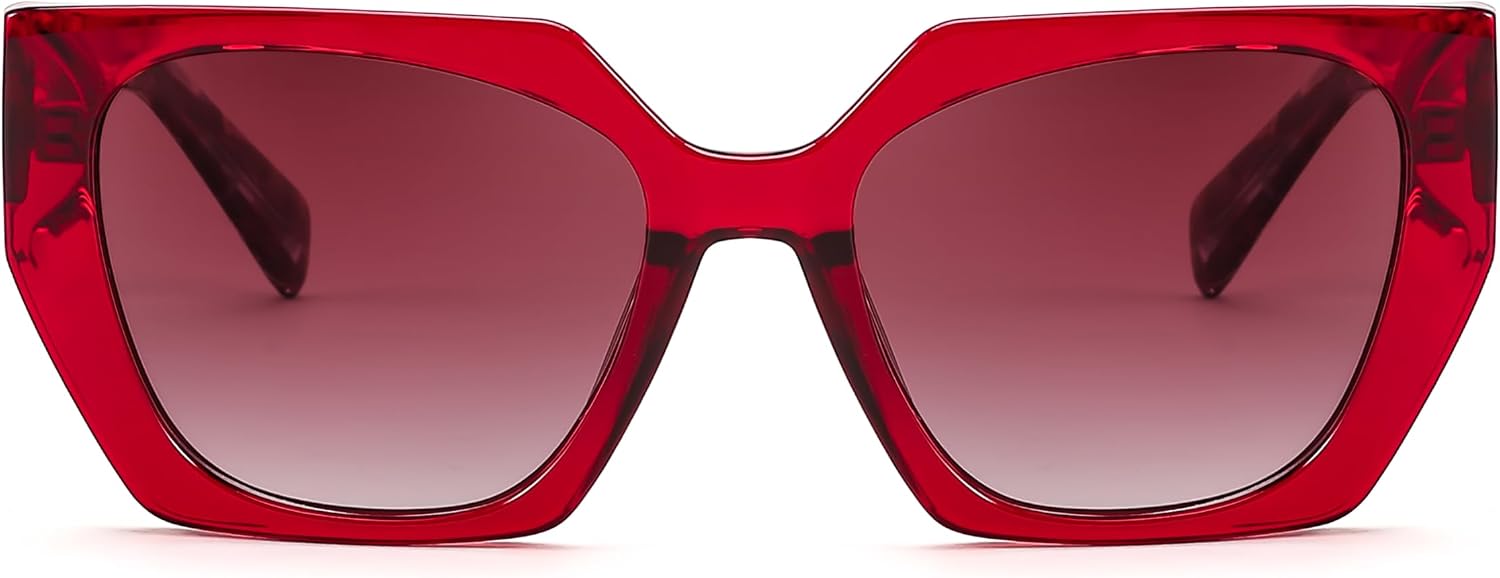 商品图片 28 | B0CNCTSQ2Z | FEISEDY Trendy Polarized Sunglasses, Oversized Irregular TR Frame for Women Men, Retro Shades UV400 B0016