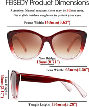 ÉÌƷͼƬ 79 | B07M9V125F | FEISEDY Polarized Vintage Sunglasses American Womens Square Jackie O Cat Eye Sunglasses B2451