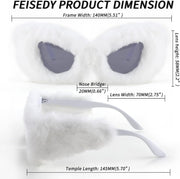 ÉÌƷͼƬ 118 | B09PN9V5N6 | FEISEDY Sunglasses Women Plush Fuzzy Soft Velvet Party Masquerade B2877