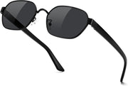 ÉÌƷͼƬ 23 | B0GY42ZV46 | FEISEDY Women and Men UV400 Protection Sunglasses, Polygon Square Metal Frame Retro Stylish Shades B0452