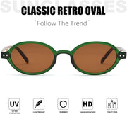 ÉÌƷͼƬ 3 | B0GV61HCD9 | FEISEDY Retro Oval Sunglasses for Women Small 90s Y2K UV Protection B1584