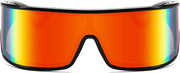 ÉÌƷͼƬ 29 | B0D3PKKSD9 | FEISEDY Trendy Futuristic Wrap Sunglasses Flat Top Mirrored One Piece Lens Reflective Sun Glasses for Women Men B0161