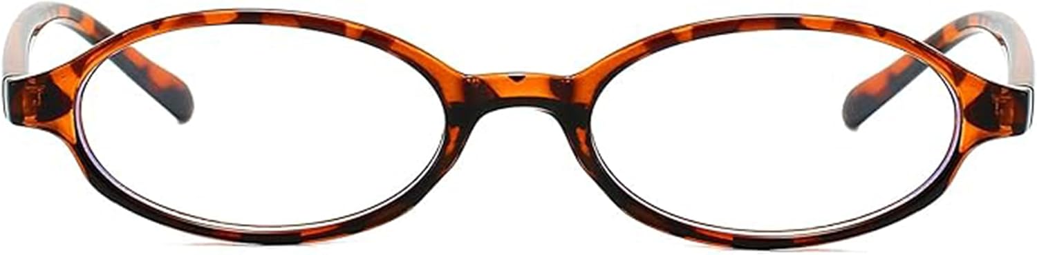 商品图片 28 | B0DKNKBFBX | FEISEDY Y2K Retro Oval Nerd Blue Light Glasses for Women B0258