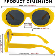 ÉÌƷͼƬ 13 | B074H8KFSZ | FEISEDY Sunglasses White Oval Clout Goggles for Women Men Retro Round Trendy Rimmed Clueless Costume Frame B2253