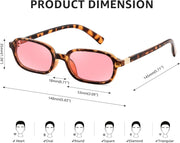 ÉÌƷͼƬ 30 | B0DX1678RX | FEISEDY Retro Rectangular Sunglasses for Women Men 90s Small Vintage Fashion Square Sunnies B0282