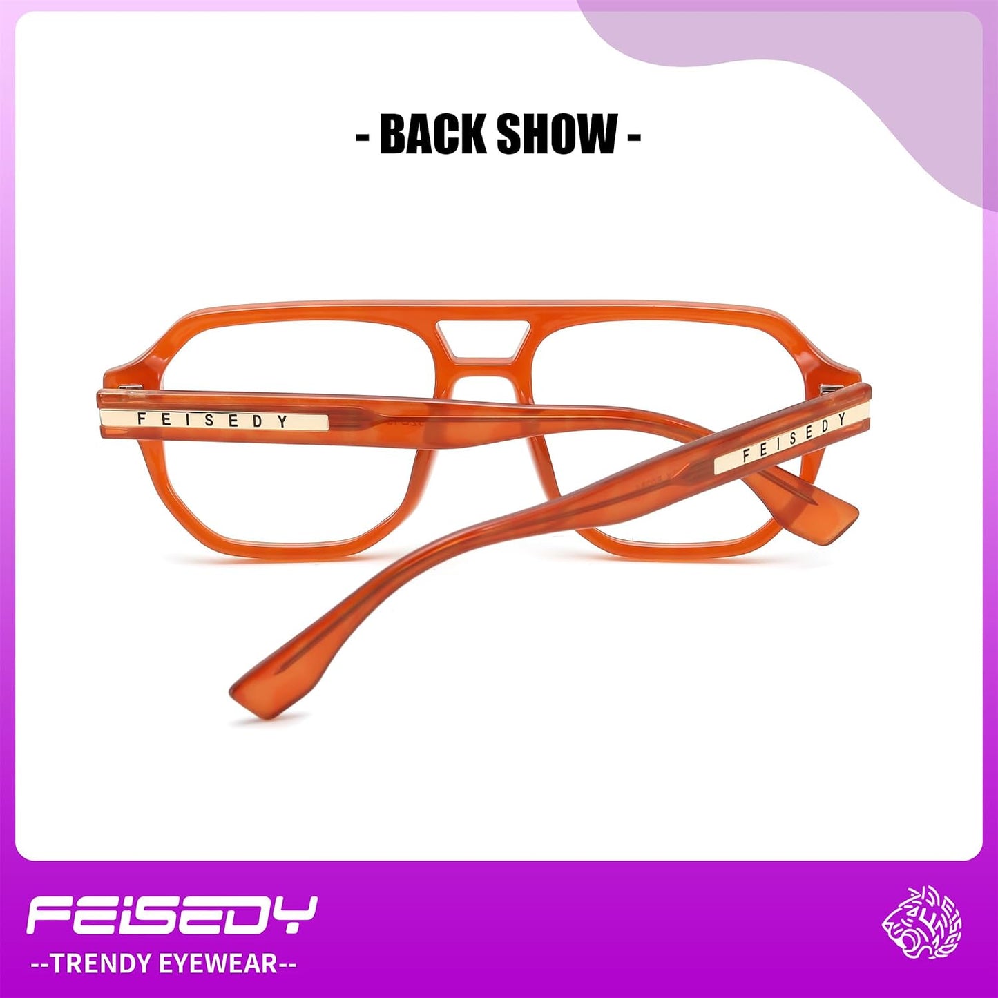 商品图片 30 | B0FHKFDMDZ | FEISEDY Aviator Blue Light Glasses for Men Women, Retro 70s Style Design TR90 Anti Glare Digital Eyestrain & Daily Wear B0284
