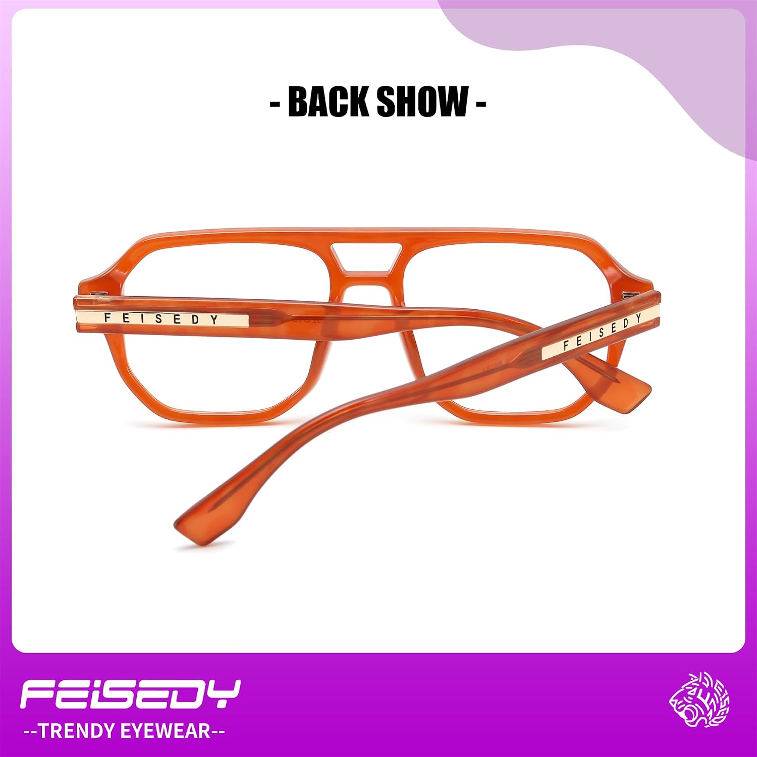 商品图片 30 | B0FHKFDMDZ | FEISEDY Aviator Blue Light Glasses for Men Women, Retro 70s Style Design TR90 Anti Glare Digital Eyestrain & Daily Wear B0284