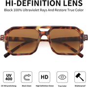 ÉÌƷͼƬ 27 | B0B9BNZRMZ | FEISEDY Retro Aviator Square Sunglasses for Women Men UV400 B2939