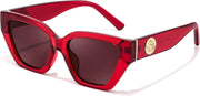 Wine Red Frame & Light Red Lens / 52 Millimeters | B0F8N9NV27 | FEISEDY Women's Polarized Cat Eye Sunglasses - UV400 Protection, Trendy Design for Driving & Daily Wear B0299