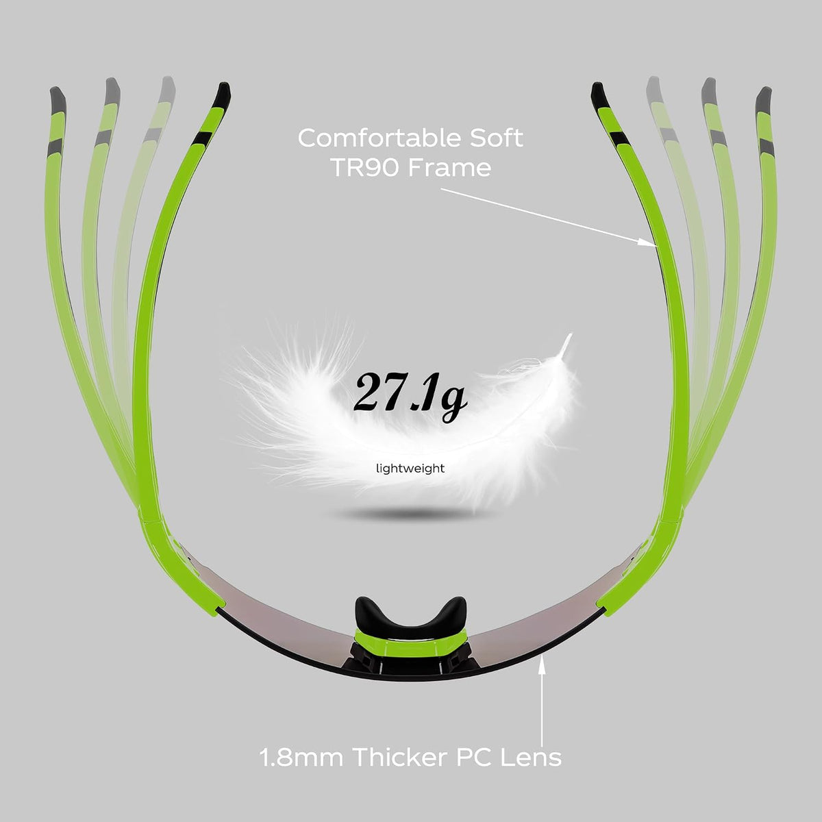ÉÌƷͼƬ 27 | B0CYZM95KC | FEISEDY Rimless Sports Sunglasses for Men Women Tr90 Frame for Cycling Fishing Running B0116