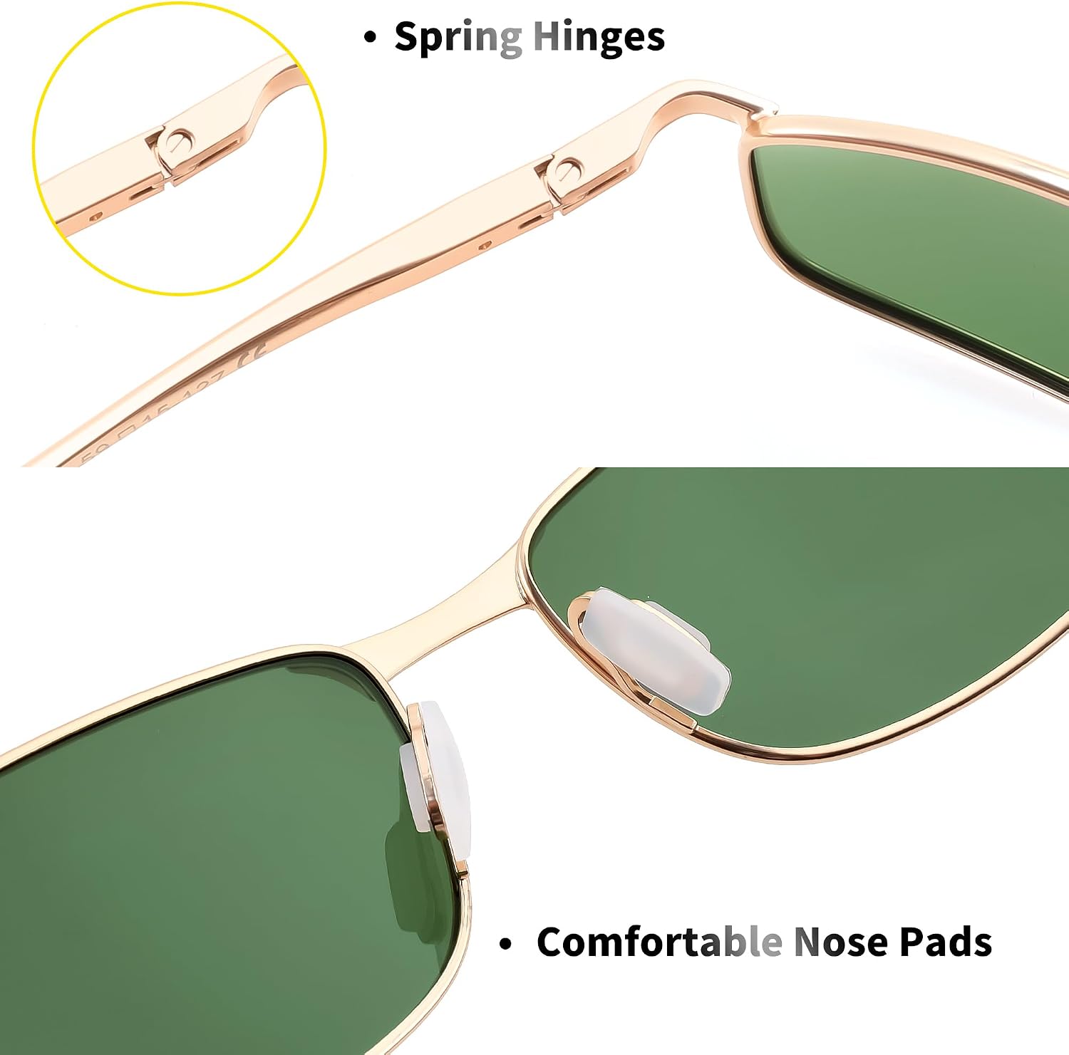 商品图片 10 | B07GSRV2H5 | FEISEDY Rectangle Polarized Square Sunglasses for Men Women B2444