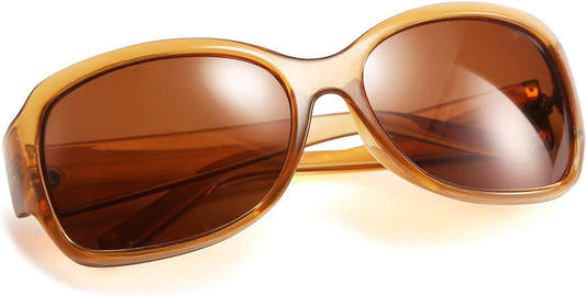 Champagne / 60 Millimeters | B07XJNGDB3 | FEISEDY Polarized Oversized Sunglasses for Women Men, Classic Rectangle Wrap Around Large Frame UV400 Protection B2504