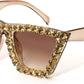 商品图片 26 | B09V7X56D4 | FEISEDY Women Crystal Square Cat Eye Sunglasses Sparkling Trendy Retro Cateye Sunglasses B2898