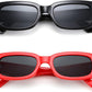 商品图片 3 | B09XM65NG6 | FEISEDY 2PACK Rectangle Retro Sunglasses 90s Chunky Small Cool Square Glasses B7039-F2