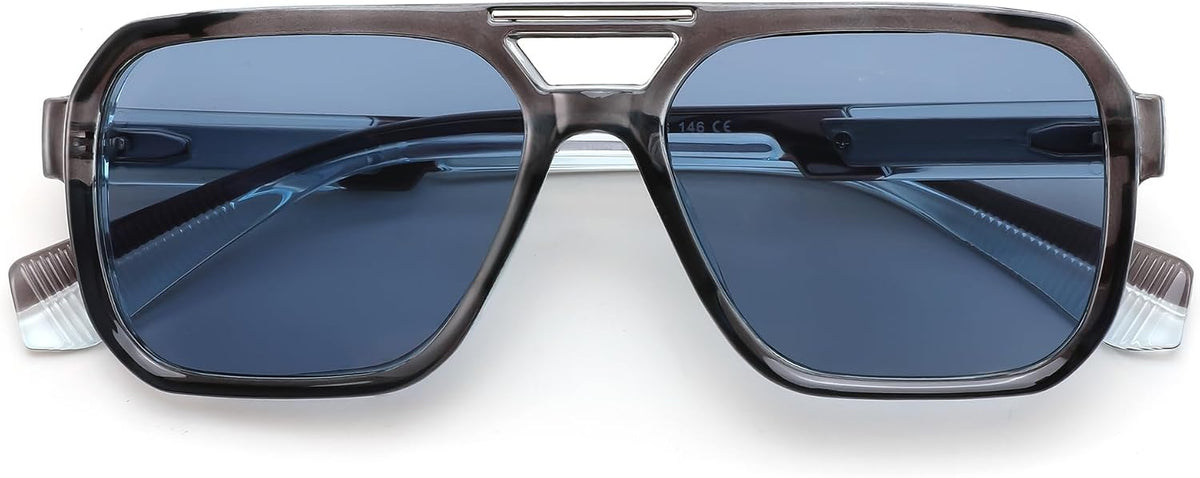 ÉÌƷͼƬ 21 | B0GLG5HZ1L | FEISEDY Retro Square Aviator Sunglasses for Men Women B0390