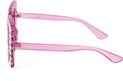 ÉÌƷͼƬ 57 | B077GMJCV8 | FEISEDY Women Sparkling Crystal Sunglasses Oversized Square Thick Frame B2283