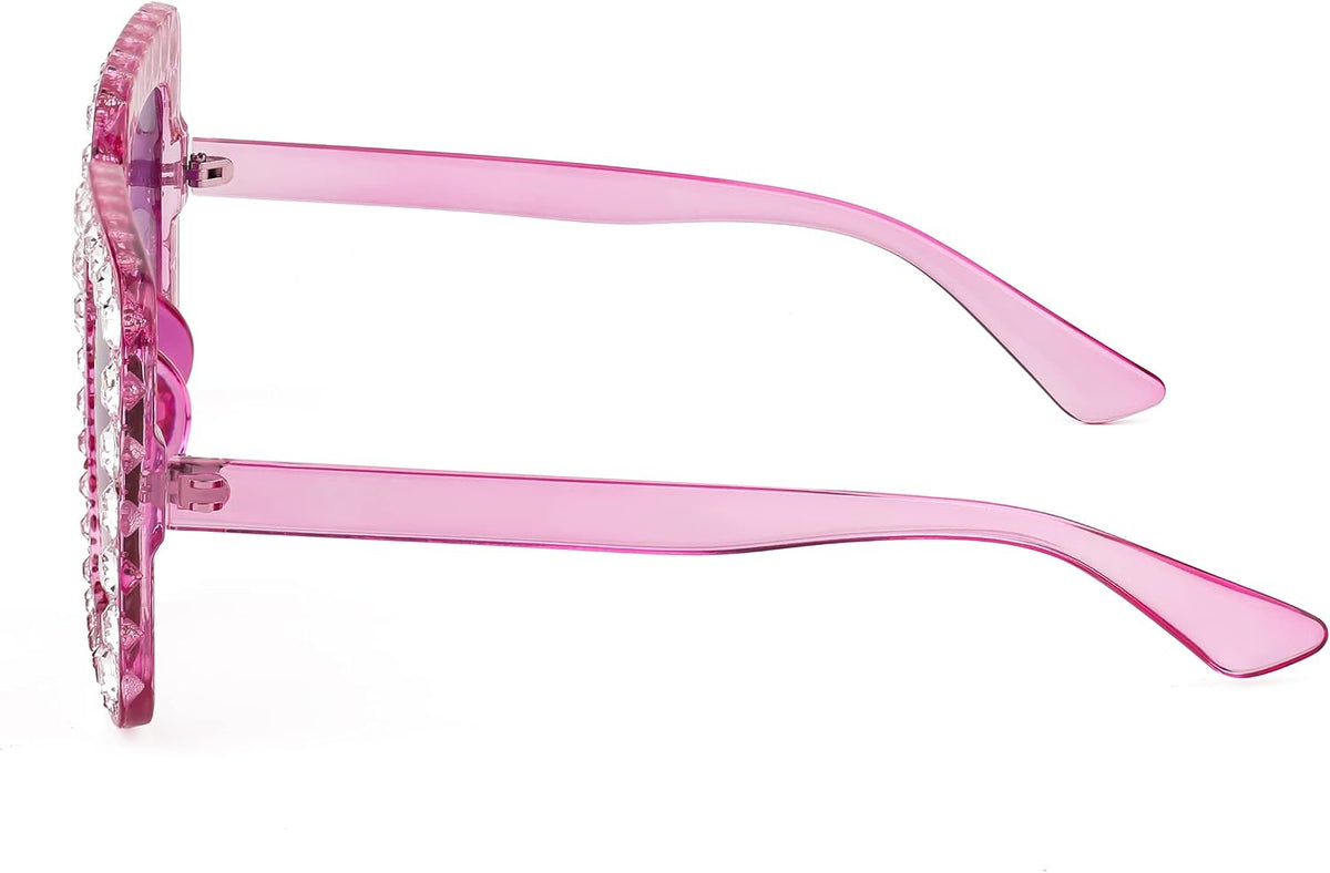 ÉÌƷͼƬ 57 | B077GMJCV8 | FEISEDY Women Sparkling Crystal Sunglasses Oversized Square Thick Frame B2283