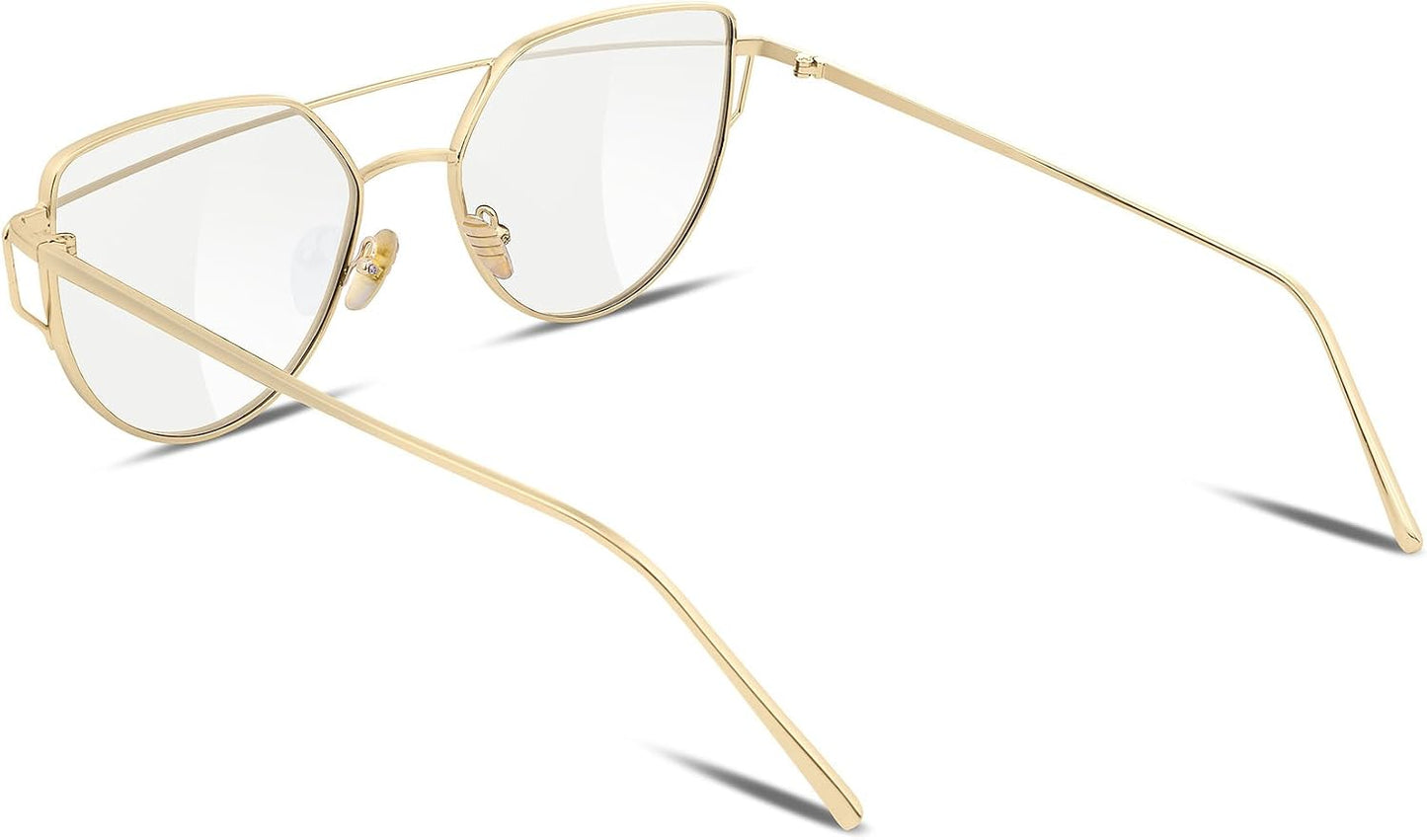 商品图片 8 | B01MEHLOJ8 | FEISEDY Cat Eye Fashion Metal Frame Mirrored Flat Lenses Women Sunglasses B2206