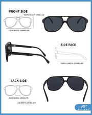 ÉÌƷͼƬ 68 | B0CB543WBD | FEISEDY Vintage Retro 70s Plastic Aviator Sunglasses Women Men Classic Large Squared Frame B2751