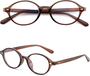 ÉÌƷͼƬ 31 | B0DJ4YNFXZ | FEISEDY Vintage Oval Blue Light Glasses for Women Men Stylish Lightweight 90s Eyeglasses Fake Nerd Y2k Eyewear Frame B0242