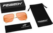 ÉÌƷͼƬ 28 | B0CP2666ZB | FEISEDY Trendy Aviator Sunglasses for Women Men Retro Metal Rimless Frame Square Shades B2985
