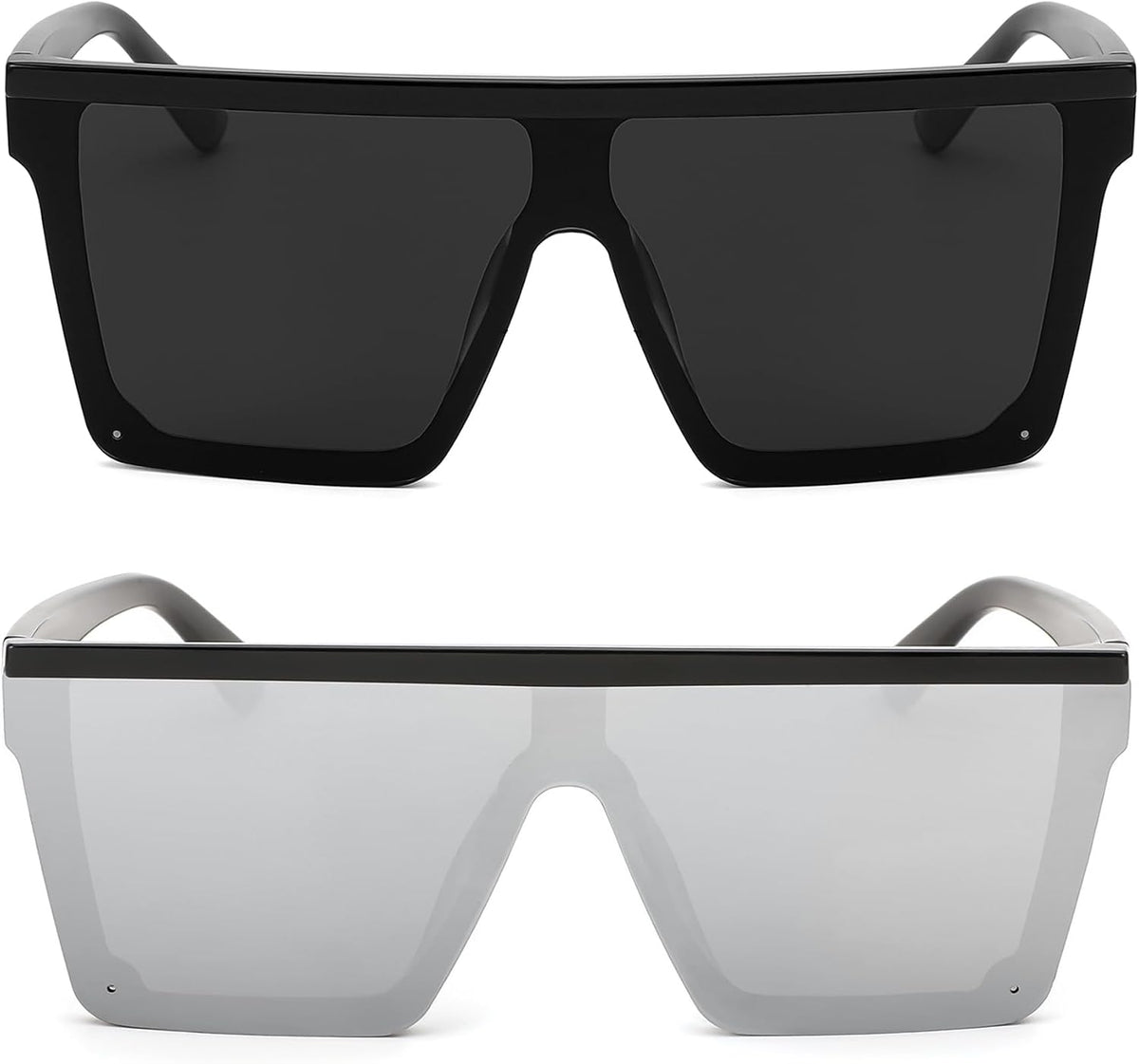 ÉÌƷͼƬ 40 | B09H6XXSDN | FEISEDY Oversized Sunglasses Mens Womens Flat Top Square Trendy Visor Shades UV400 B2470