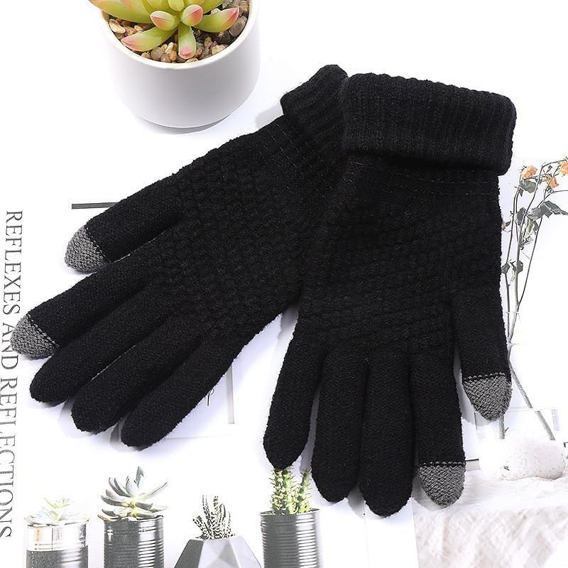 商品图片 6 | B0FQTZCSVS | Winter Gloves for Women Men - Knit Touchscreen Gloves, Fleece-Lined Thermal Gloves Fashionable Warm