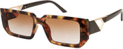 003 Leopard Frame/Gradient Tea Lens / 53 Millimeters | B0BP7NWP42 | FEISEDY Small Fashion Square Sunglasses for Women Men 90s Vintage Rectangle Sunglasses B2972