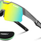 005 Grey Frame Gold Mirrored Lens / Large | B0D78R4BLT | FEISEDY Kids Teens Baseball Polarized Sunglasses Sports Cycling Glasses for Youth Boys Girls Age 8-16 B0157