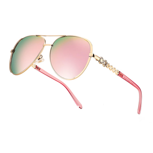 FEISEDY Retro Polarized Aviator Women Sunglasses 70s Vintage Shades B4147