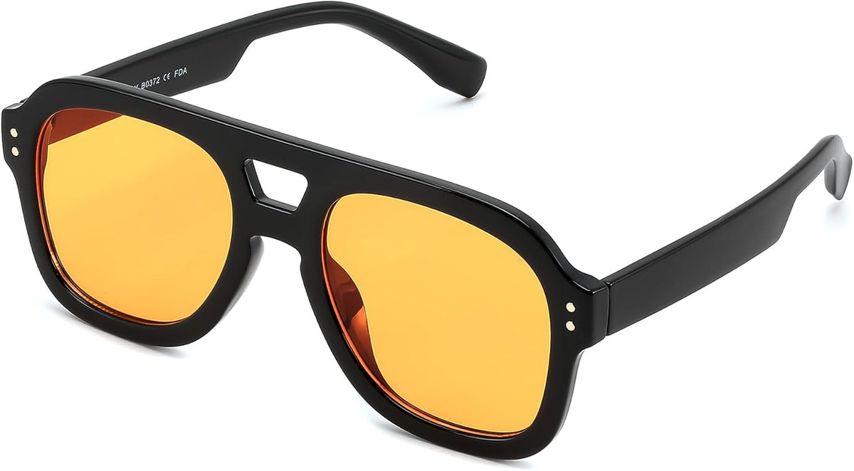ÉÌƷͼƬ 15 | B09KV1MSHN | FEISEDY Aviator Sunglasses For Women Men Square Chunky Trendy Eyewear B2846
