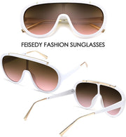 ÉÌƷͼƬ 18 | B085PPHWTZ | FEISEDY Retro Oversized Sunglasses Women Men One Piece Frame B2580