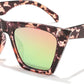 Clear Pink Black Lropard / 52 Millimeters | B0BZV831FJ | FEISEDY Vintage Square Cat Eye Sunglasses Women Trendy Cateye Sunglasses B2473