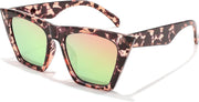 Clear Pink Black Lropard / 52 Millimeters | B0BZV831FJ | FEISEDY Vintage Square Cat Eye Sunglasses Women Trendy Cateye Sunglasses B2473
