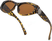 ÉÌƷͼƬ 31 | B0DHWVFXXY | FEISEDY Retro Oval Sunglasses UV400 Protection Retro Y2K Sunglasses B0234