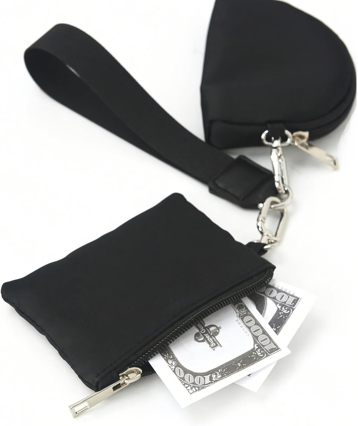商品图片 2 | B0DPG84TLL | Small Portable Dual Pounch Wristlet, Detachable Coin Purse Pocket Gifts for Women Outdoors, Bank Card Mini Coin Purse
