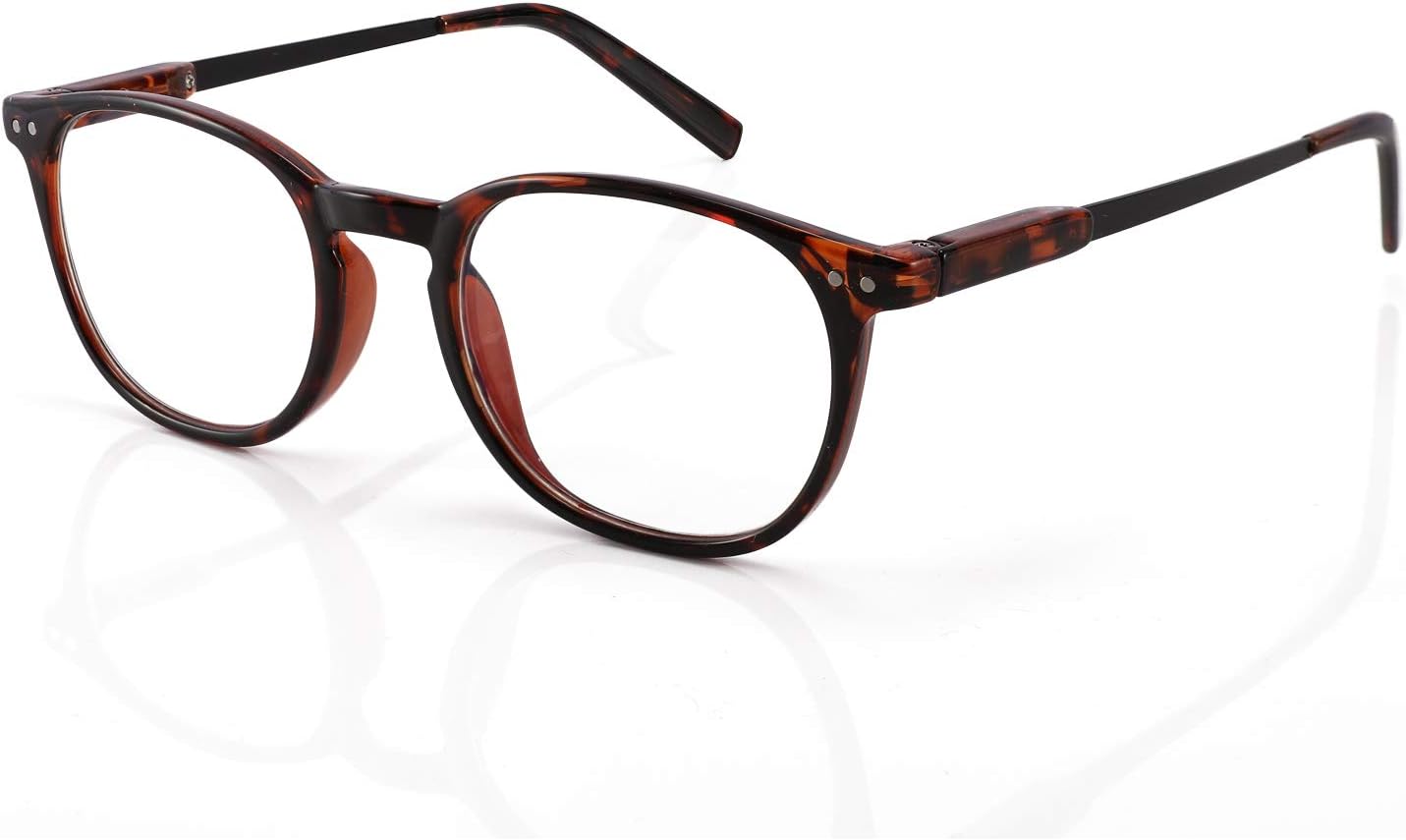 商品图片 2 | B08LND5TM2 | FEISEDY Square Anti Blue Light Blocking Glasses Men Women Round Computer Eyeglasses Double Metal Studs B2706