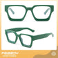 商品图片 40 | B0DXDYMMPM | FEISEDY Retro Blue Light Blocking Glasses for Women Men 90s Classic Rectangle Frame Thick Chic Computer Eyeglasses B2383R