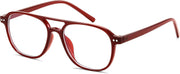 Red / 50 Millimeters | B0CY23244L | FEISEDY Blue Light Blocking Glasses Women Men Square Computer Lightweight Pilot Glasses Anti Eyestrain & UV Glare B0141