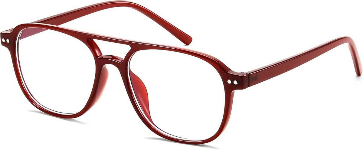 Red / 50 Millimeters | B0CY23244L | FEISEDY Blue Light Blocking Glasses Women Men Square Computer Lightweight Pilot Glasses Anti Eyestrain & UV Glare B0141