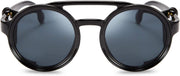 ÉÌƷͼƬ 50 | B09WN3J4YZ | FEISEDY Retro Round Steampunk Sunglasses Women Men Leatherwear B2532
