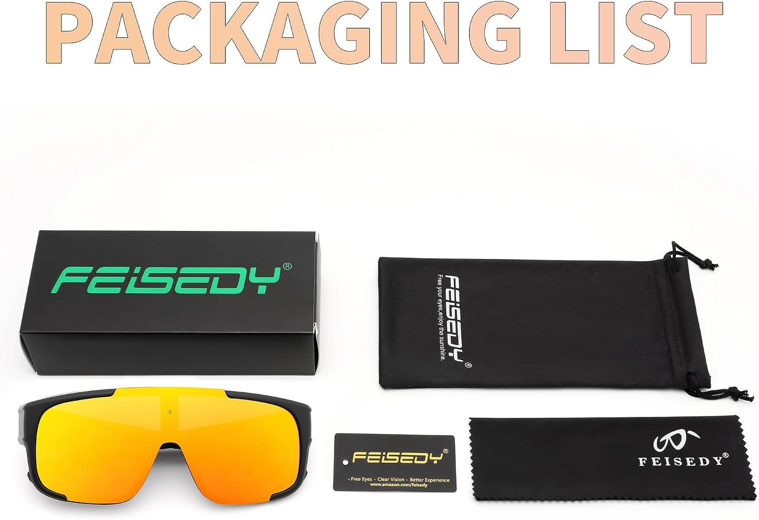 商品图片 27 | B0FY37CX2V | FEISEDY Polarized Fit Over Glasses Sunglasses for Men Women, Sports Wrap Around for Driving Cycling Fishing B0315