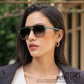 商品图片 97 | B09J8999GR | FEISEDY Retro Square Aviator Sunglasses Women Men 70s Vintage Trendy Plastic Frame Sun Glasses B2835